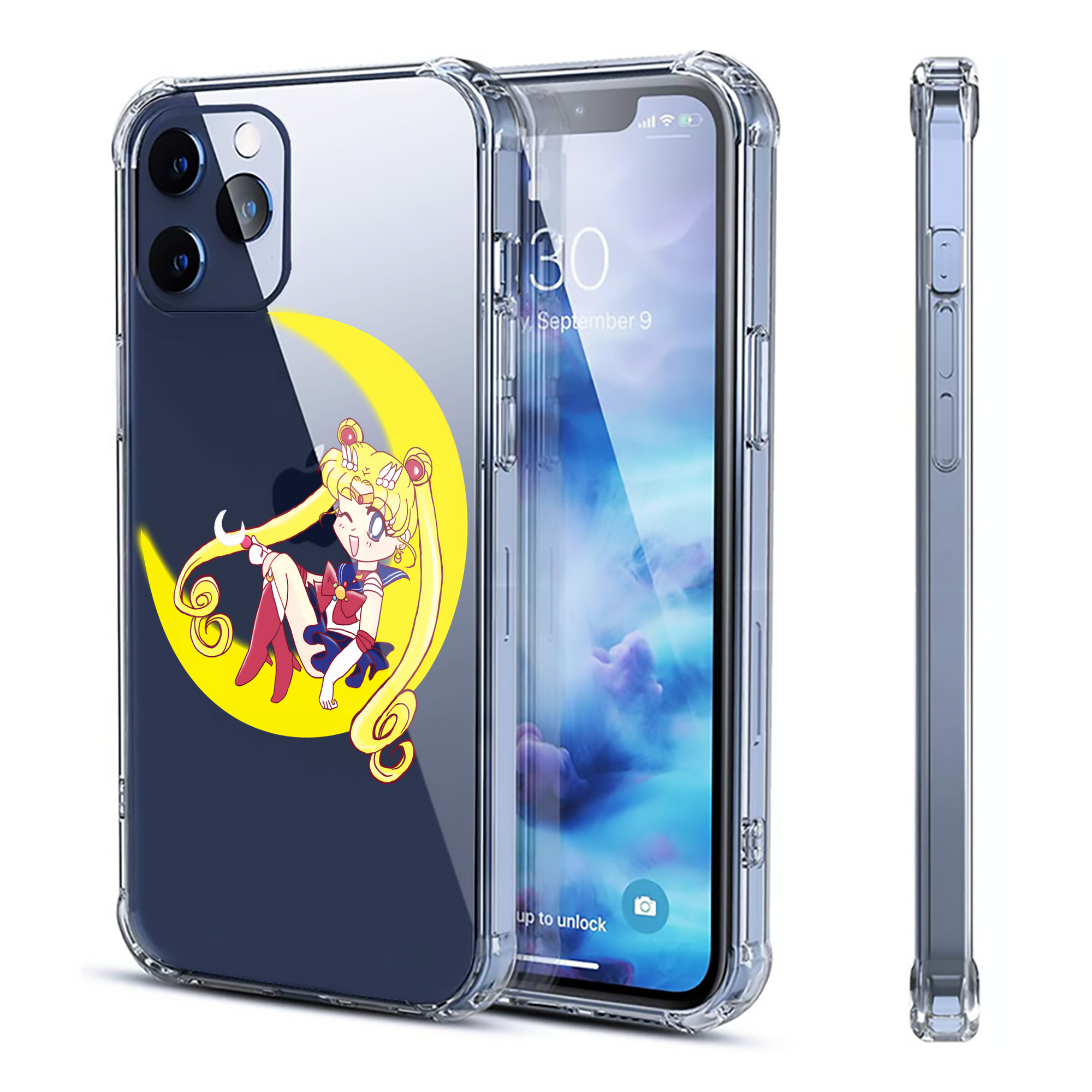 （画像用） 美少女戦士セーラームーン 月野 うさぎ つきの うさぎ Sailor Moon Tsukino Usagi 【iPhone 12シリーズ対応】透明スマホケース（クリアソフトケース）